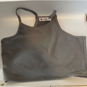 Laslulu Ribbed set of 2 Activewear Tanks Womens Small